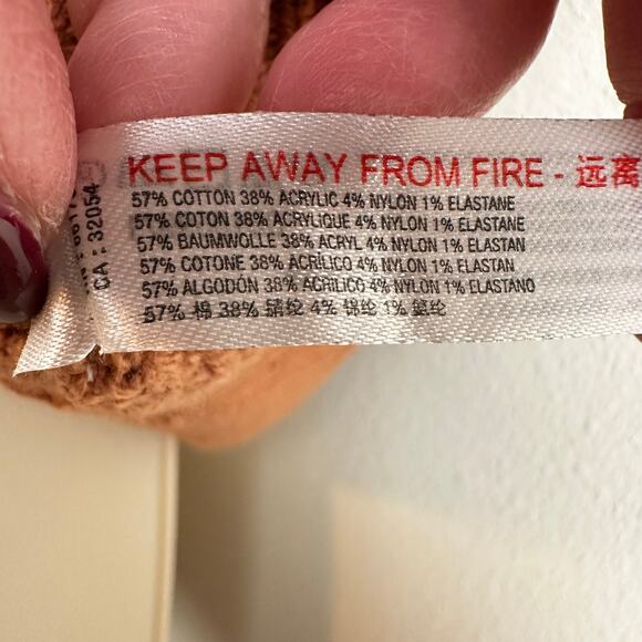 Free People Intimately Short Sweet Crop Top Sweater Cable Knit in Sugar Almond L - Picture 10 of 12